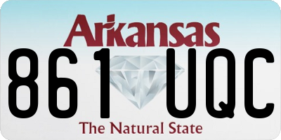 AR license plate 861UQC