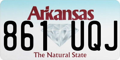AR license plate 861UQJ