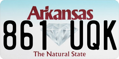AR license plate 861UQK