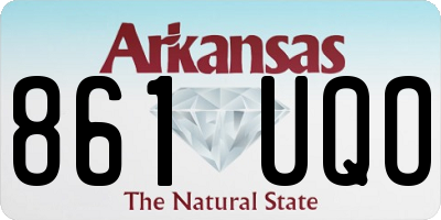 AR license plate 861UQO