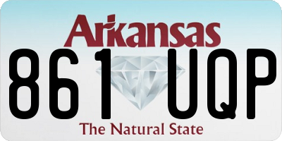 AR license plate 861UQP