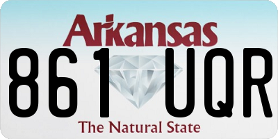 AR license plate 861UQR