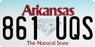 AR license plate 861UQS