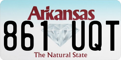 AR license plate 861UQT