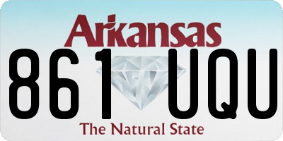 AR license plate 861UQU