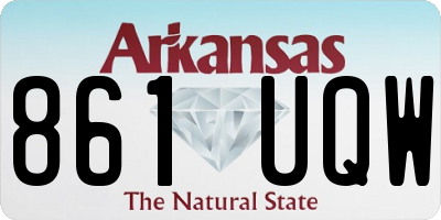 AR license plate 861UQW