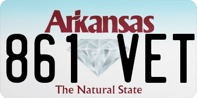 AR license plate 861VET