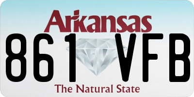 AR license plate 861VFB