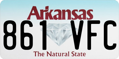 AR license plate 861VFC