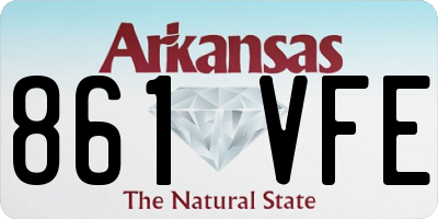AR license plate 861VFE