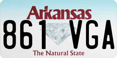 AR license plate 861VGA