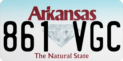 AR license plate 861VGC