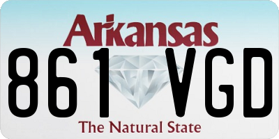 AR license plate 861VGD