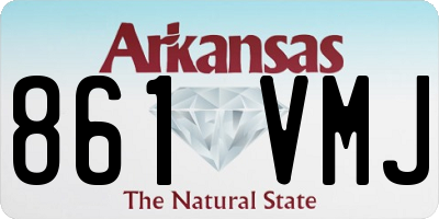 AR license plate 861VMJ
