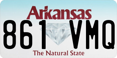 AR license plate 861VMQ
