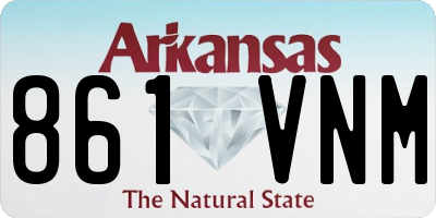AR license plate 861VNM