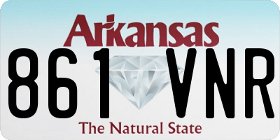 AR license plate 861VNR