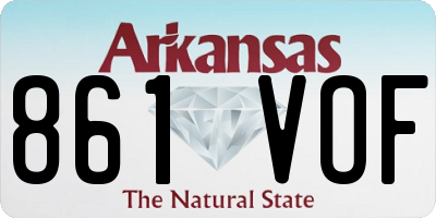 AR license plate 861VOF