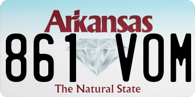 AR license plate 861VOM