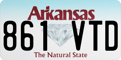 AR license plate 861VTD