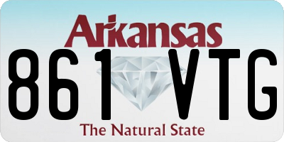 AR license plate 861VTG