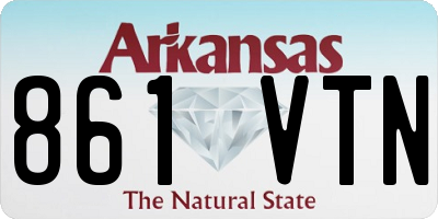 AR license plate 861VTN