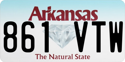 AR license plate 861VTW