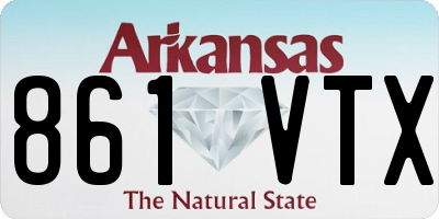 AR license plate 861VTX