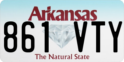 AR license plate 861VTY