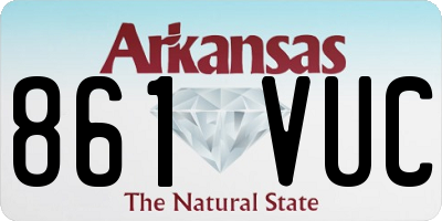 AR license plate 861VUC
