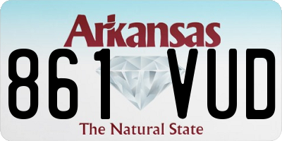 AR license plate 861VUD