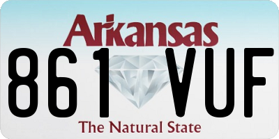 AR license plate 861VUF