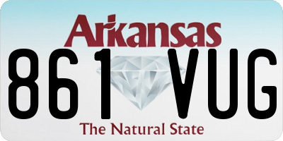 AR license plate 861VUG