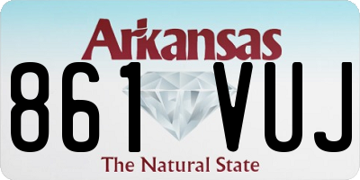 AR license plate 861VUJ