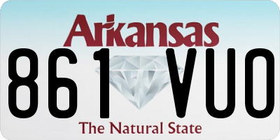 AR license plate 861VUO