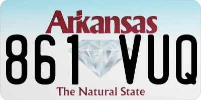 AR license plate 861VUQ