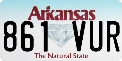 AR license plate 861VUR