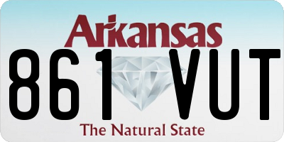 AR license plate 861VUT