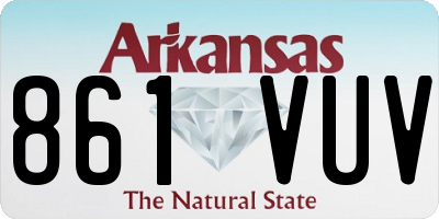 AR license plate 861VUV