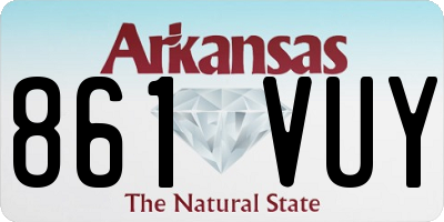 AR license plate 861VUY
