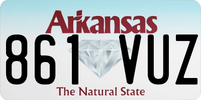 AR license plate 861VUZ