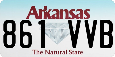AR license plate 861VVB