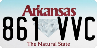 AR license plate 861VVC