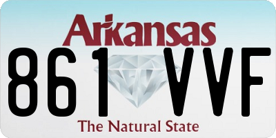 AR license plate 861VVF