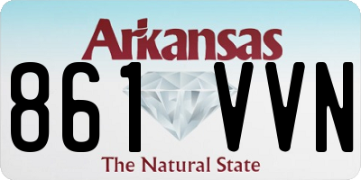 AR license plate 861VVN