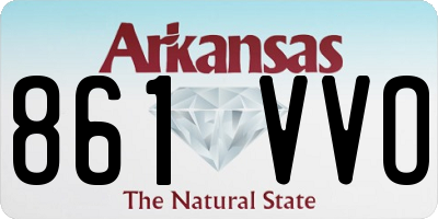 AR license plate 861VVO