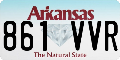 AR license plate 861VVR