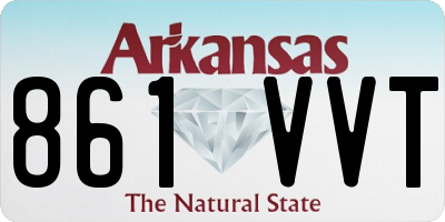 AR license plate 861VVT