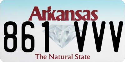AR license plate 861VVV