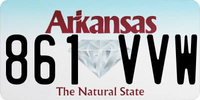 AR license plate 861VVW
